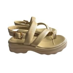 Vince Santa Cruz Sandals Size 10 M Leather Slingback Strappy Platform Chunky